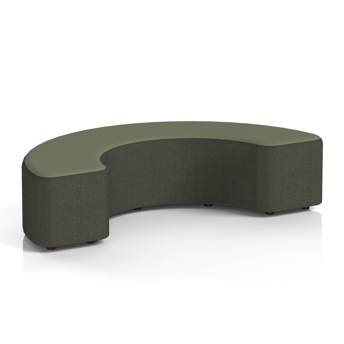 Commercial 180° Curved Stool Two Tone | Crib 5 Contract Main Line Flax - Temple Body Monument Top - Industrious Decor
