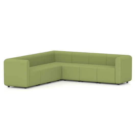 Commercial L-Shaped Modular Sofa – Double Arm Corner – Crib 5 - Industrious Decor