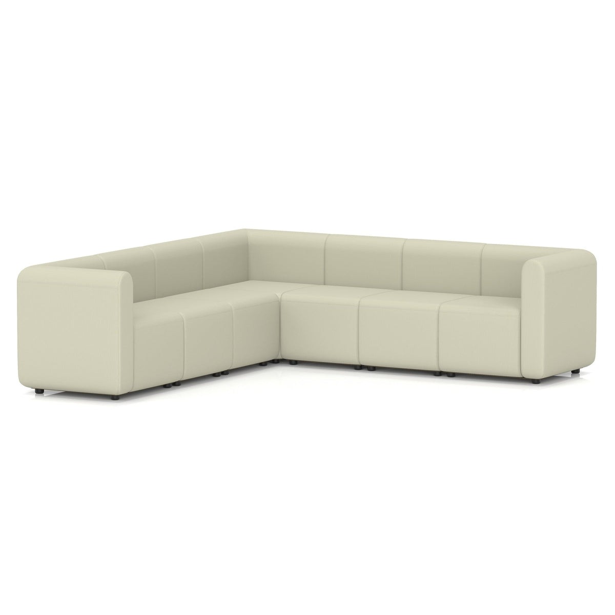 Commercial L-shaped modular sofa double arm corner – Futurist