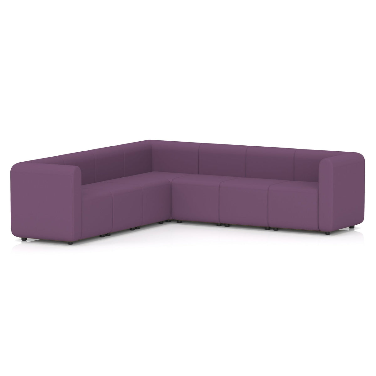 Commercial L-shaped modular sofa double arm corner – Prime