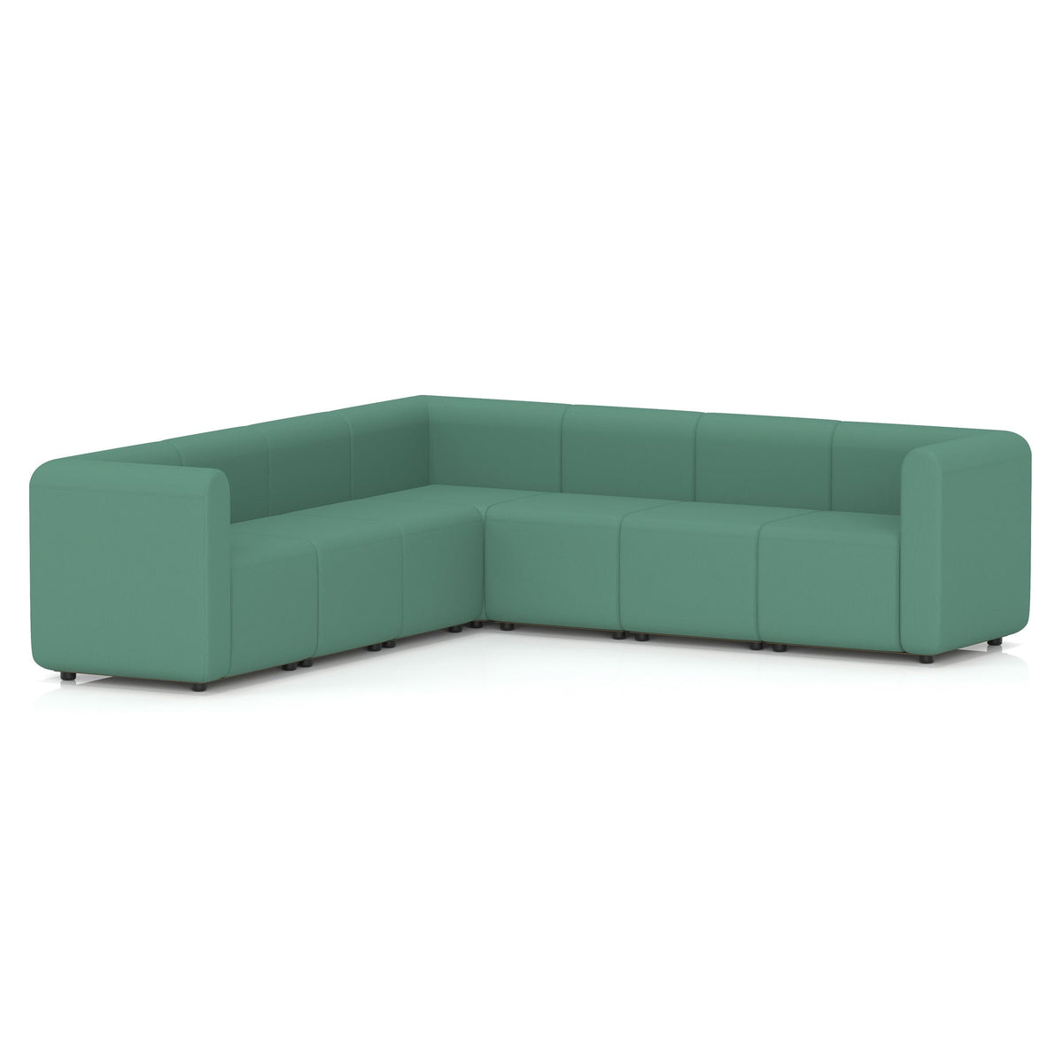 Commercial L-shaped modular sofa double arm corner – Rest