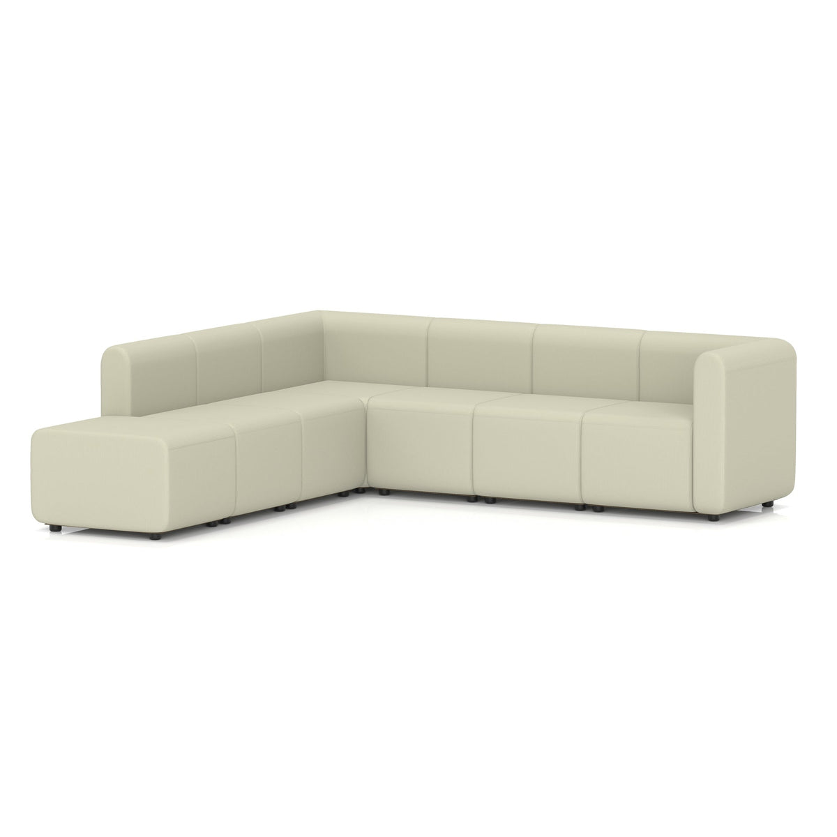 Commercial L-shaped modular sofa left arm chaise – Futurist