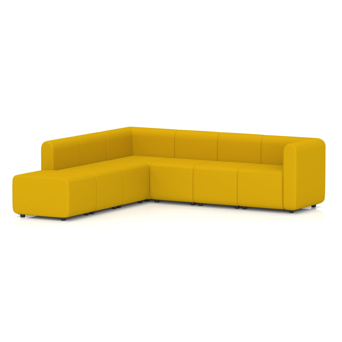 Commercial L-shaped modular sofa left arm chaise – Occasion