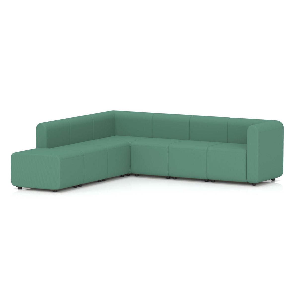 Commercial L-shaped modular sofa left arm chaise – Rest