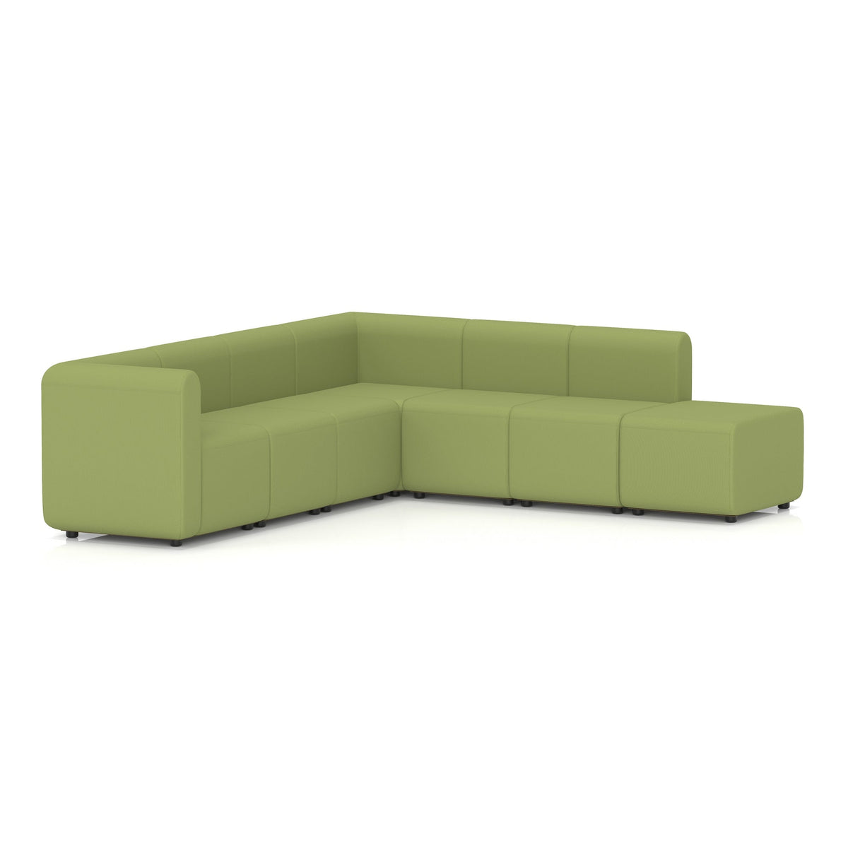 Commercial L-shaped modular sofa right arm chaise in Era upholstery