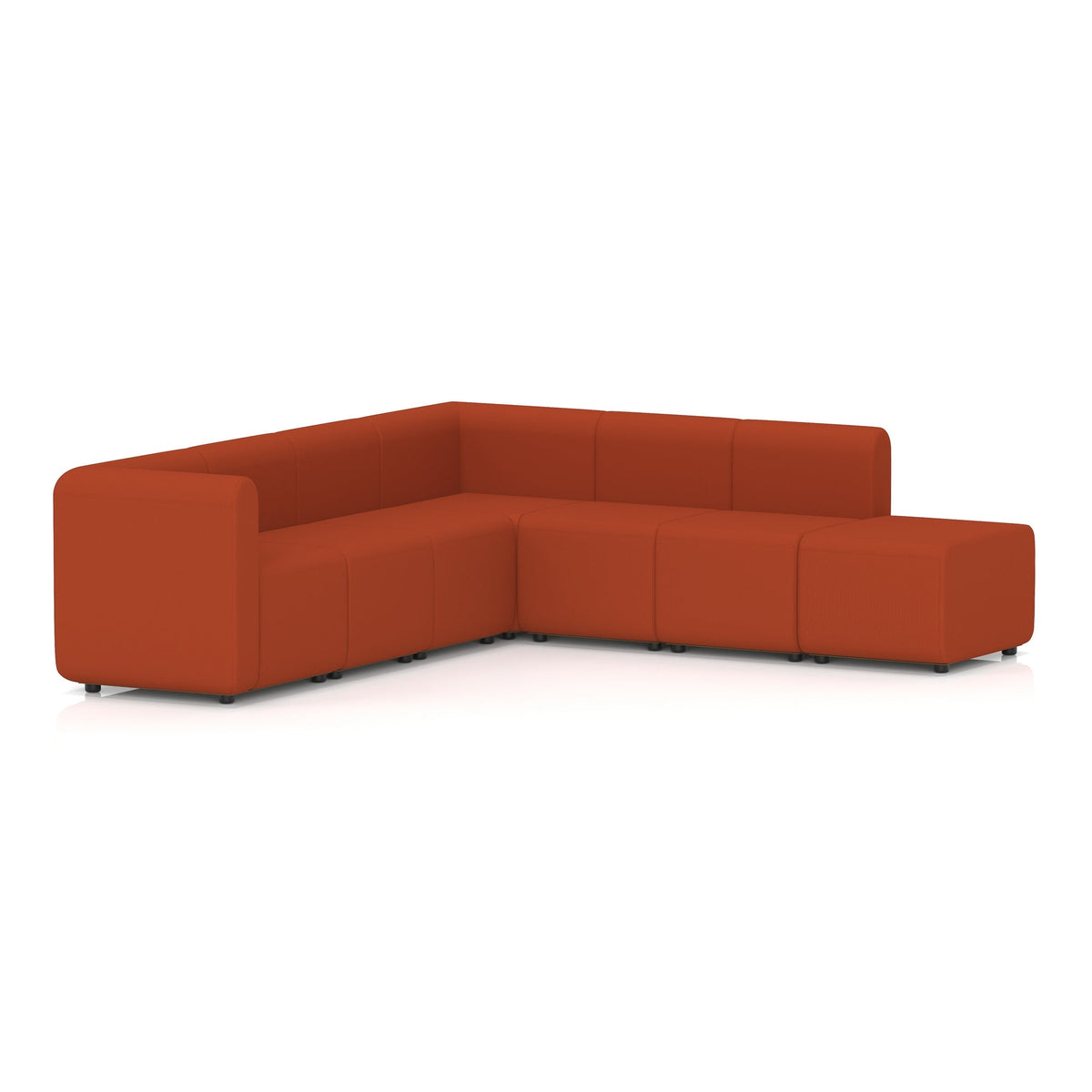 Commercial L-shaped modular sofa right arm chaise – Experience