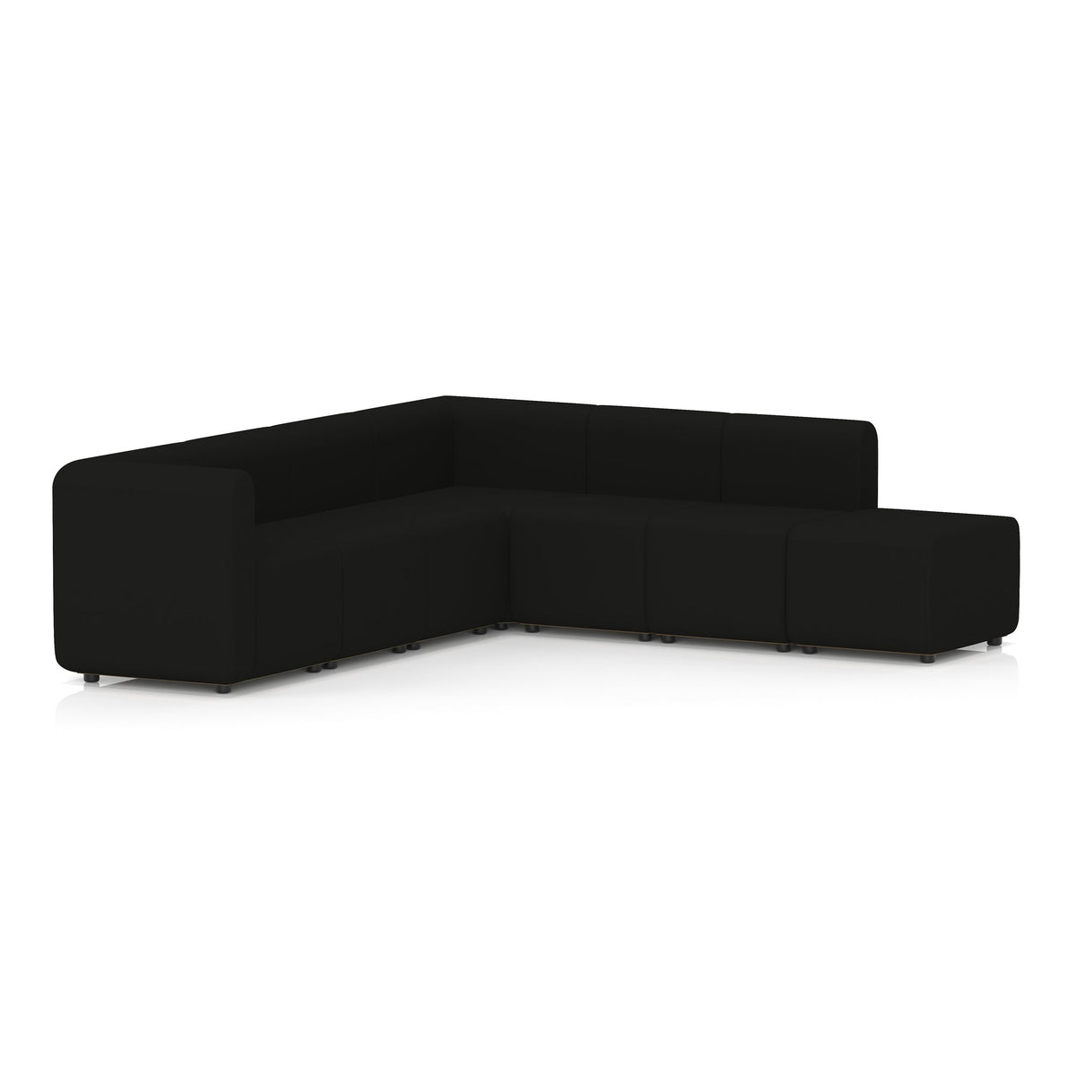 Commercial L-shaped modular sofa right arm chaise – Forward