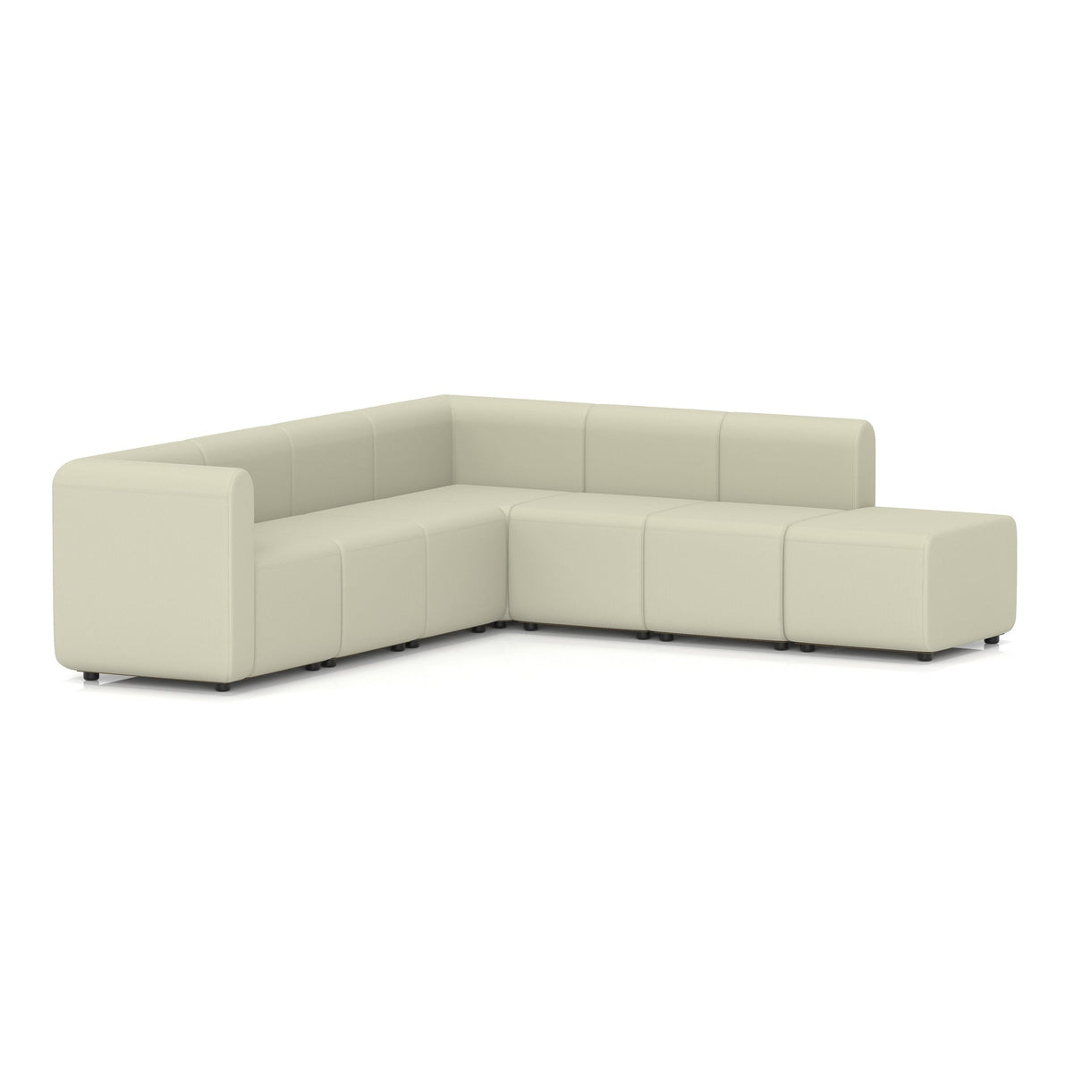 Commercial L-shaped modular sofa right arm chaise – Futurist