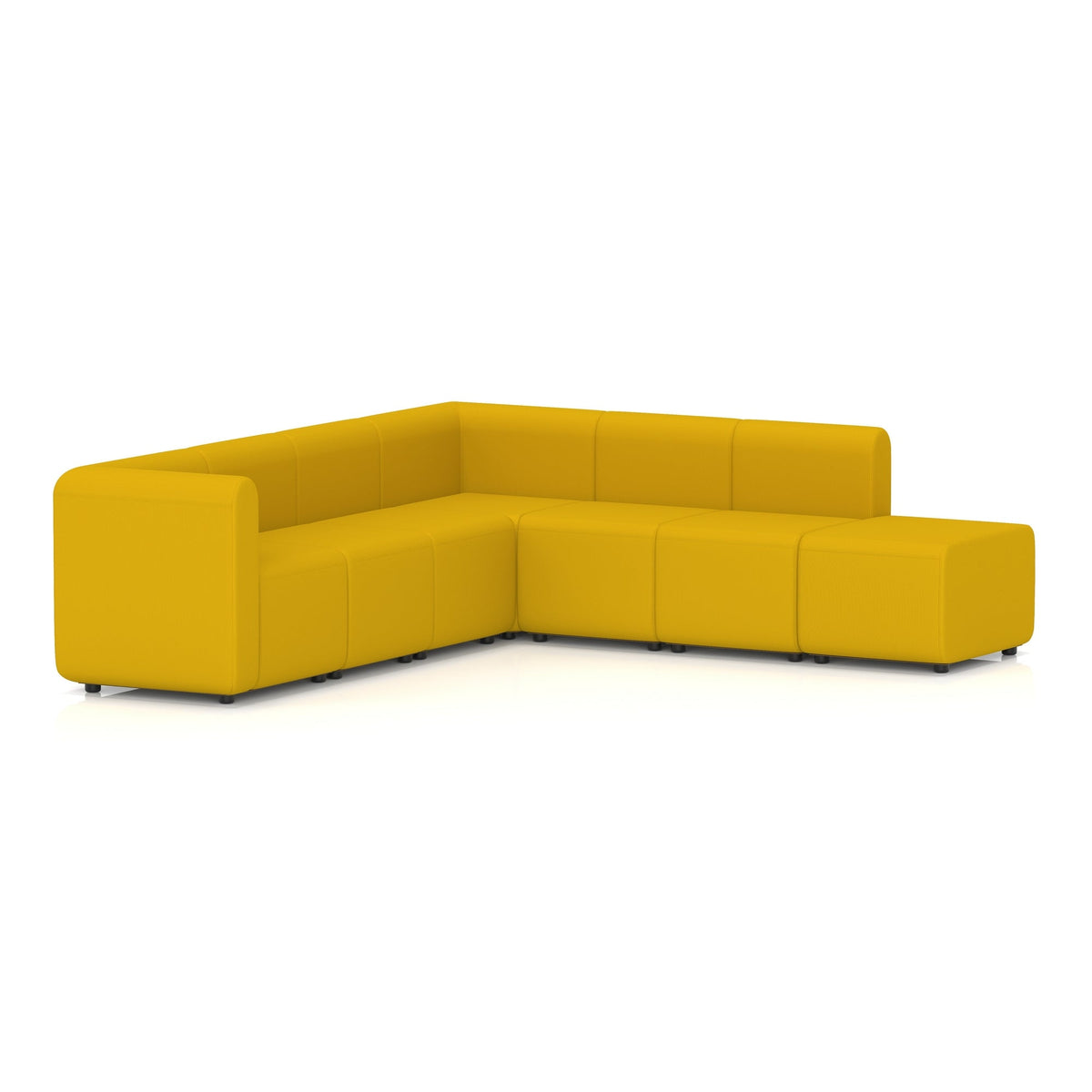 Commercial L-shaped modular sofa right arm chaise – Occasion