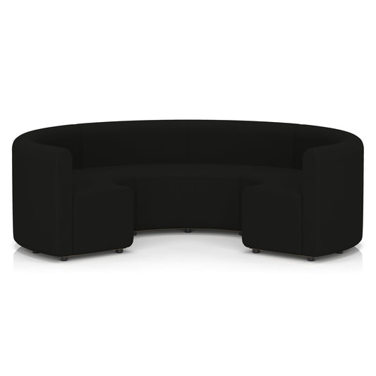 Commercial Circular Booth Seating – Low Back – Crib 5 Forward - Industrious Decor