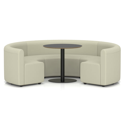 Commercial Circular Booth Seating – Low Back with Table – Crib 5 Futurist - Industrious Decor