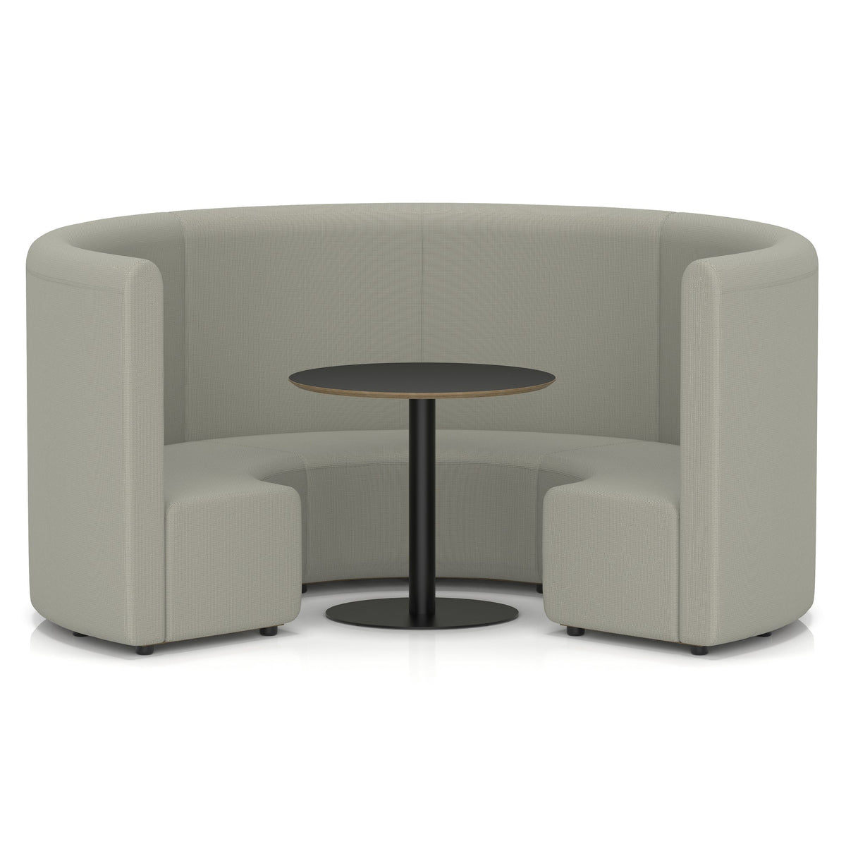 Commercial circular booth seating high back with black table – Generation