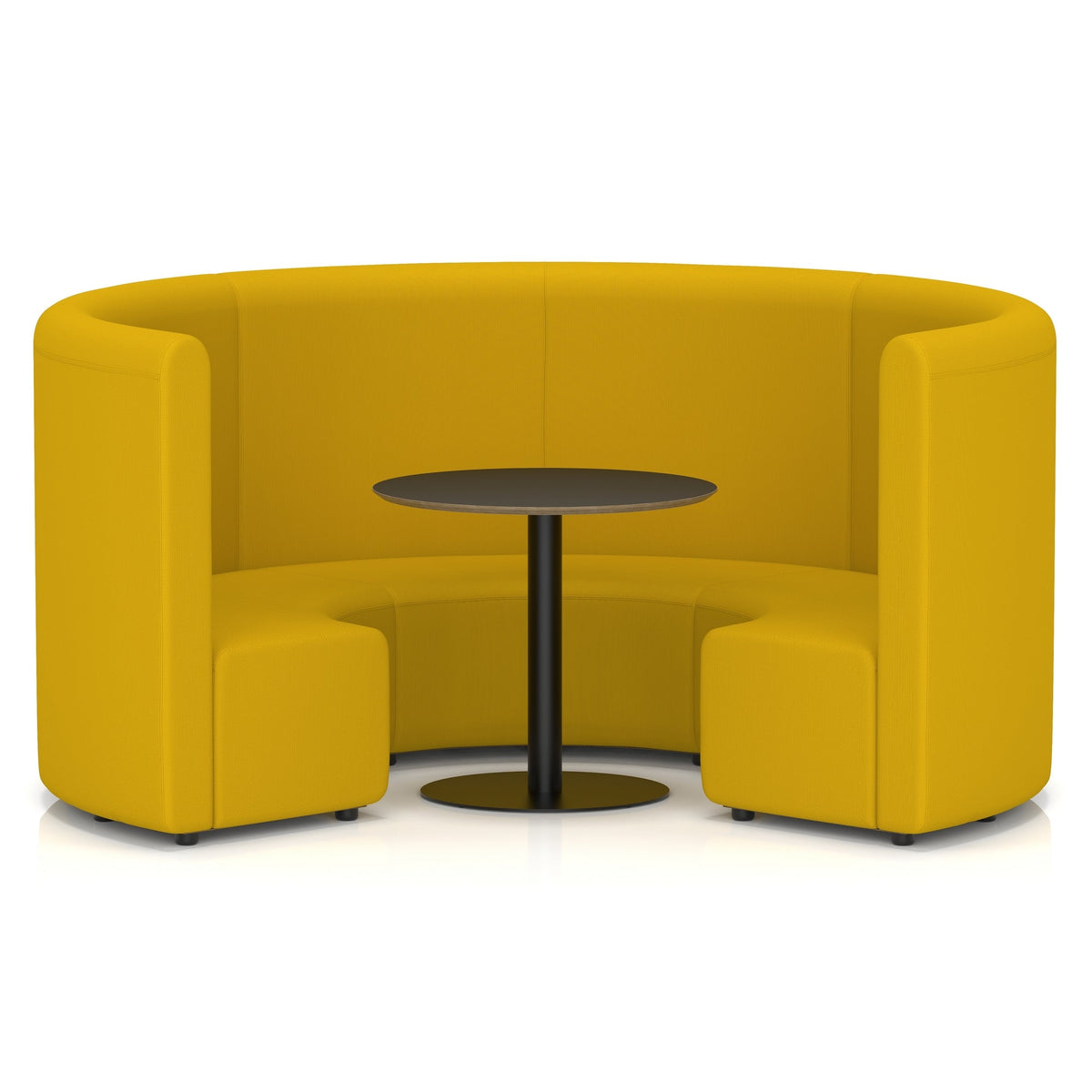 Commercial circular booth seating high back with black table – Occasion
