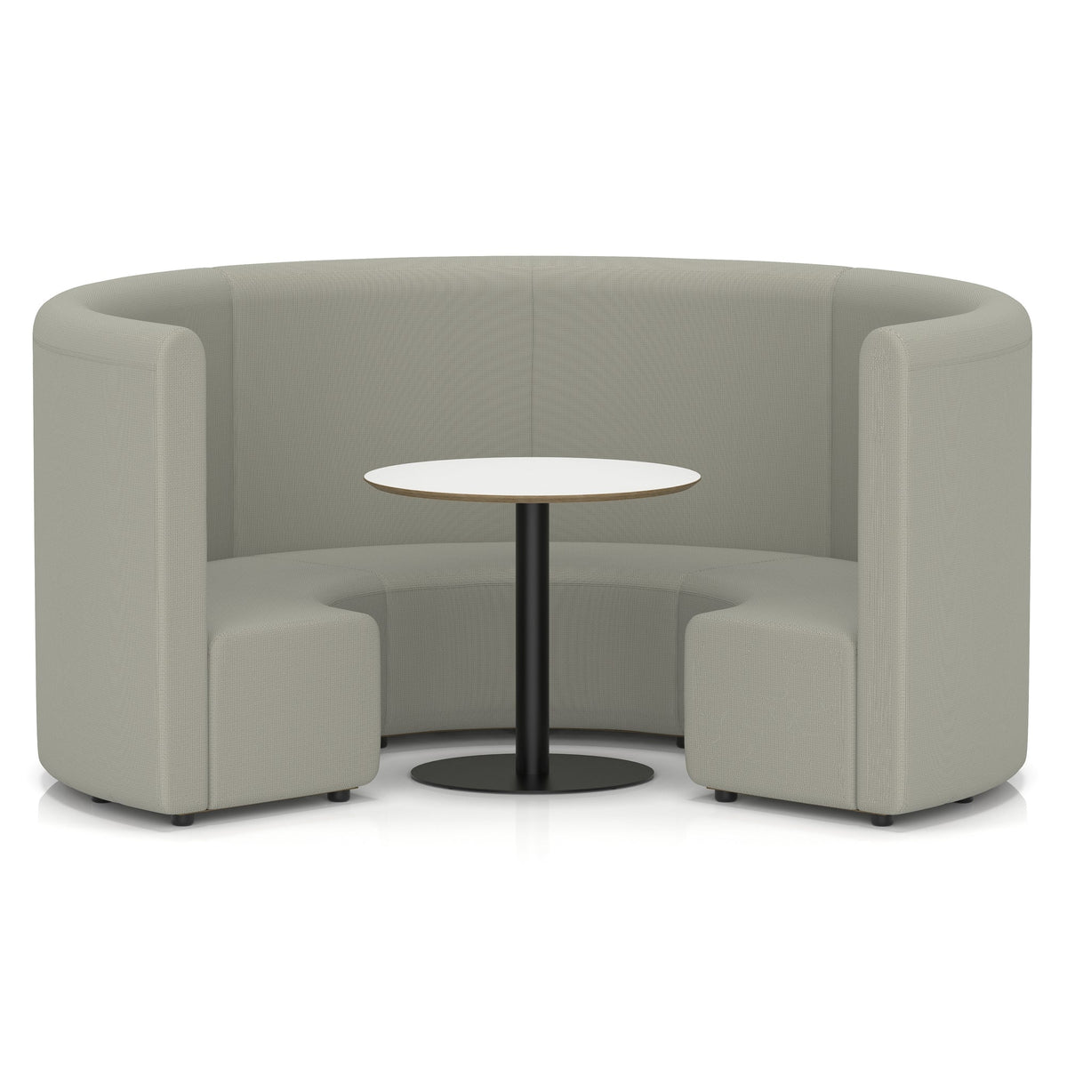 Commercial circular booth seating high back with white table – Generation