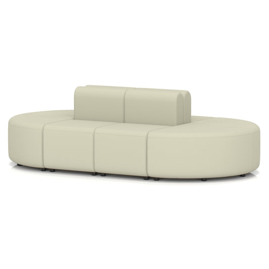 Commercial Capsule Island Seating – 8 Seater Low Back – Crib 5 Futurist - Industrious Decor