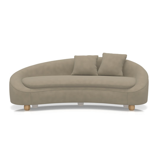 Aveline Bespoke Curved Sofa – Como Fabric Otto - Industrious Decor