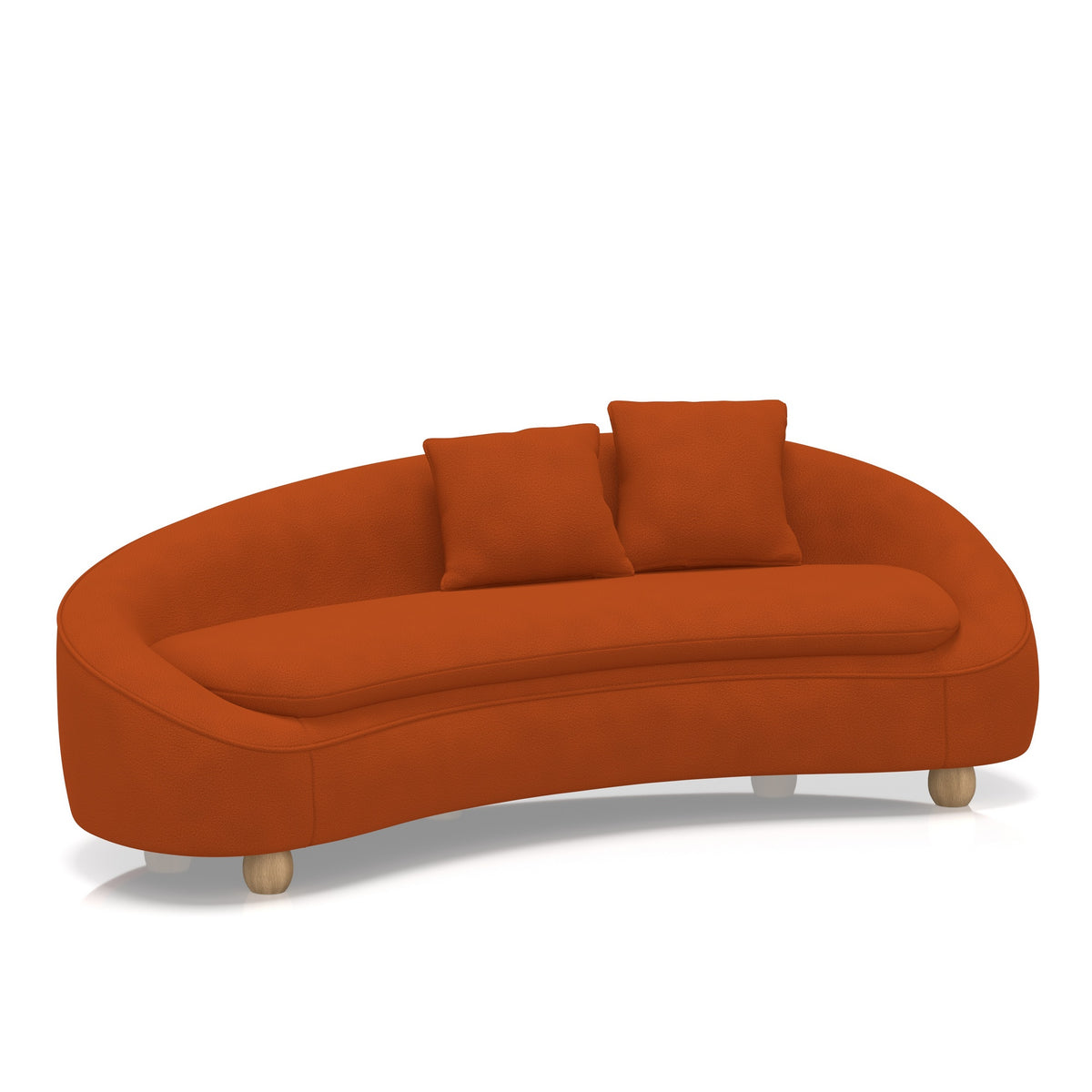 Aveline Bespoke Curved Sofa – Como Fabric Sahara - Industrious Decor