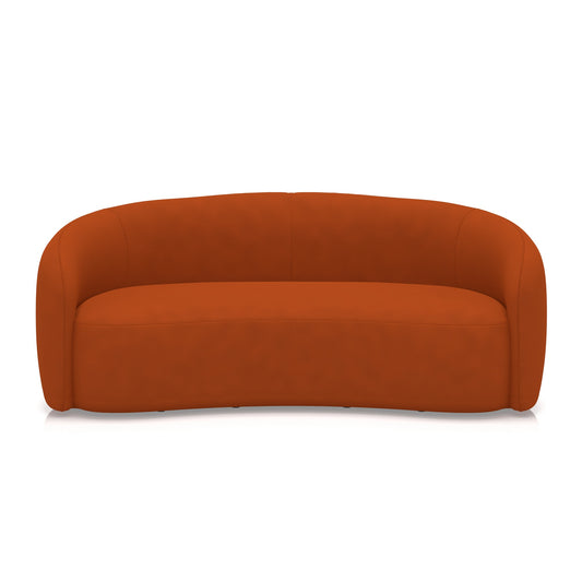 Jodie Bespoke Curved Sofa – Como Fabric Sahara - Industrious Decor