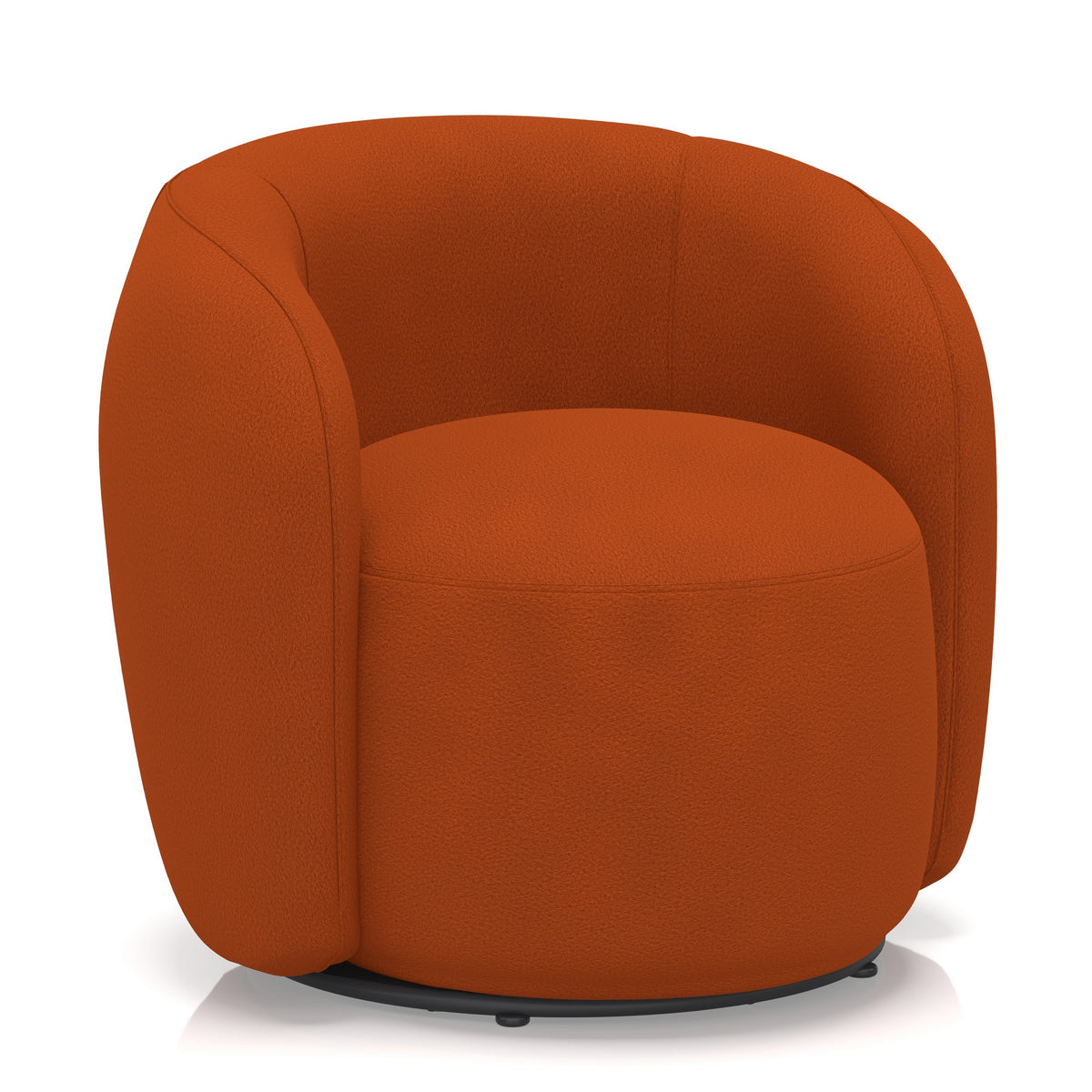 Jodie Bespoke Swivel Accent Chair – Como Fabric Saffron - Industrious Decor