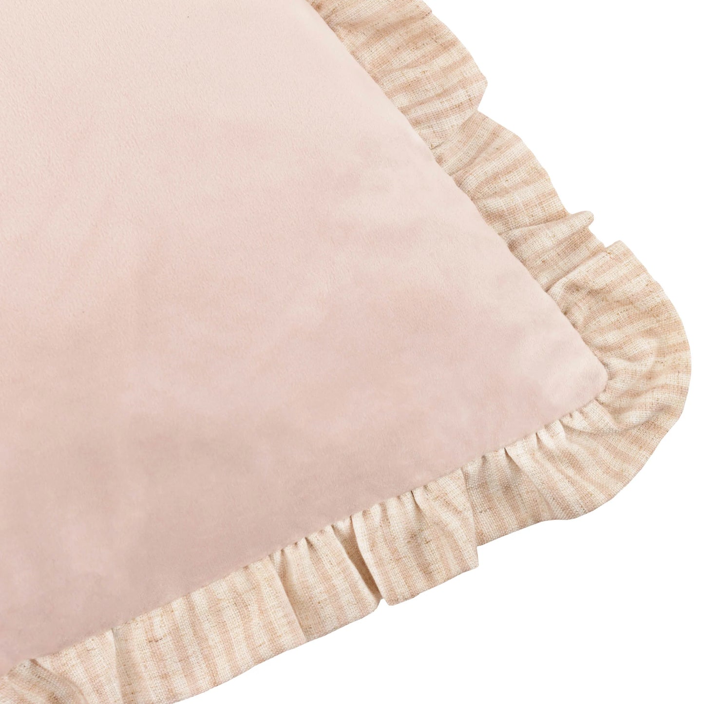 Stripped Ruffle Cushion