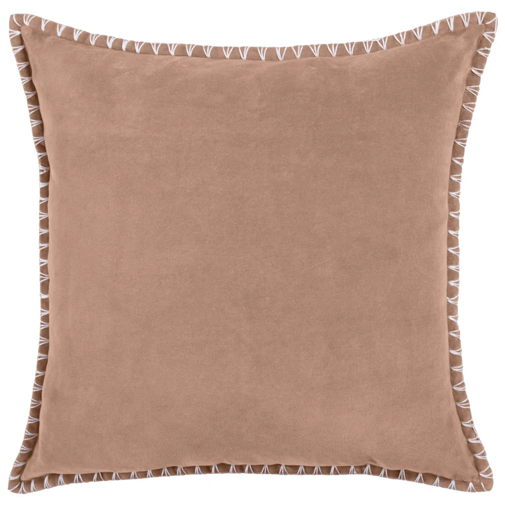 Blanket Stitch Velvet Cushion