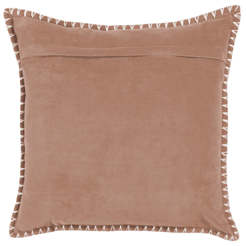 Blanket Stitch Velvet Cushion