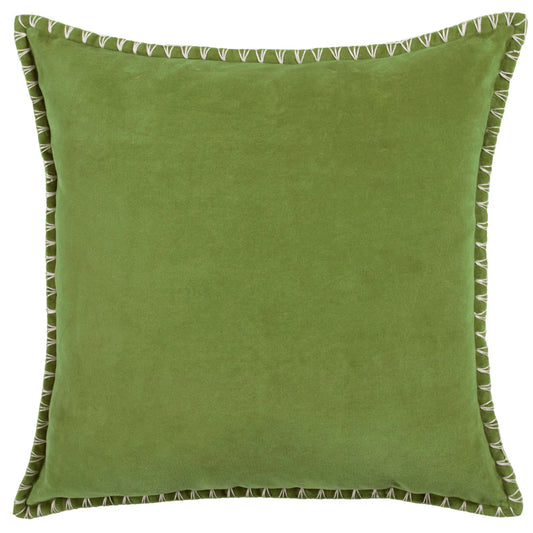 Blanket Stitch Velvet Cushion