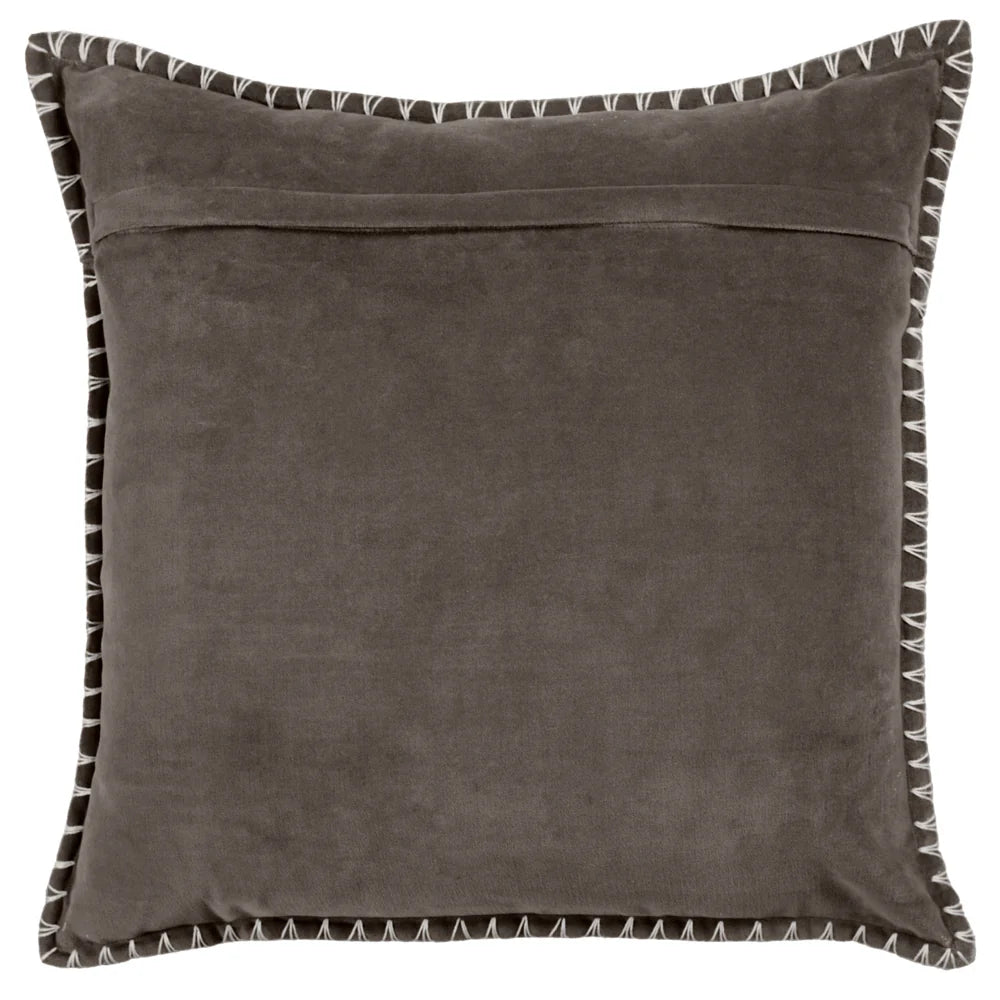 Blanket Stitch Velvet Cushion