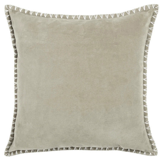 Blanket Stitch Velvet Cushion
