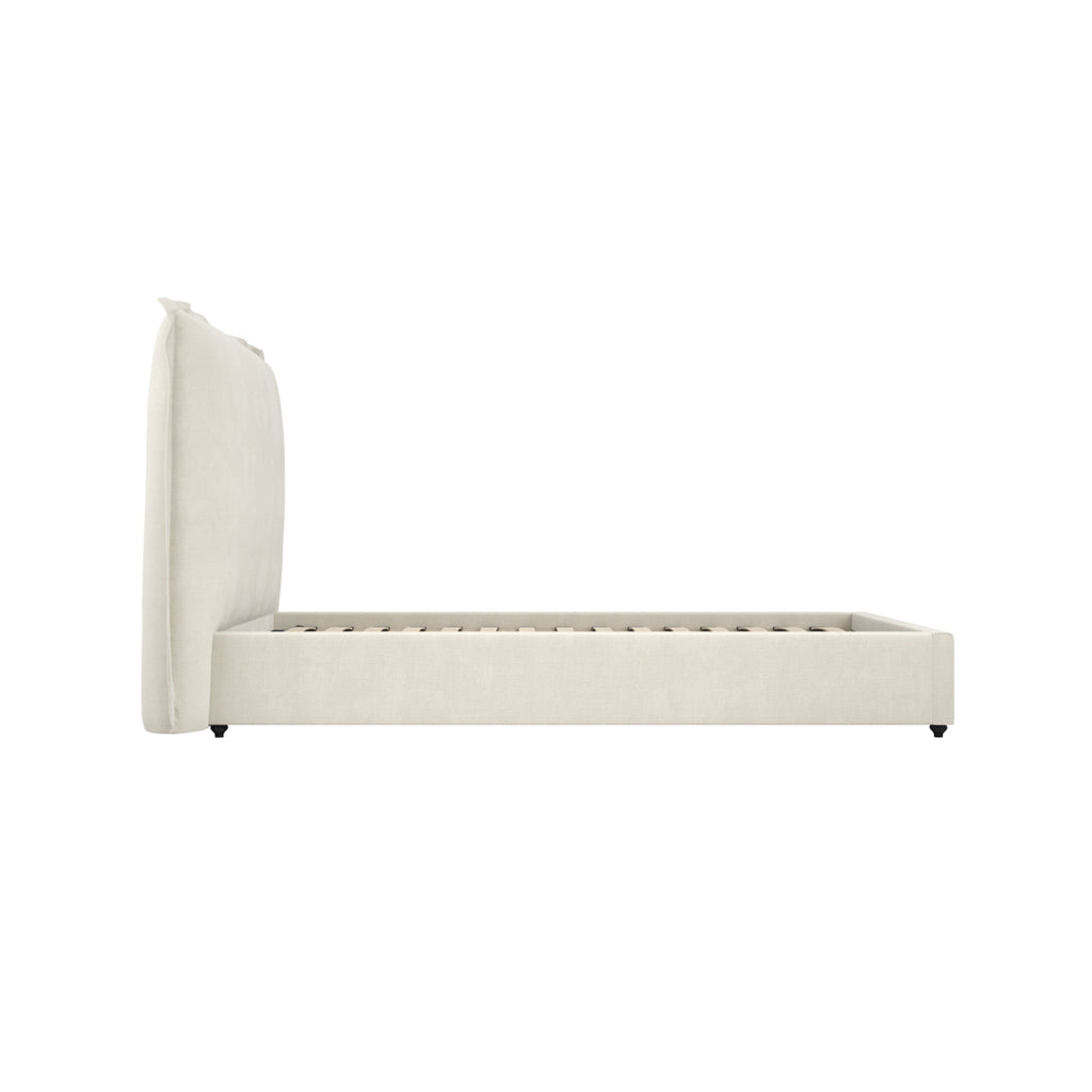 Meadow Single Bed Frame - Ivory Linen - Industrious Decor