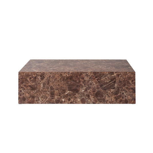 Brown Emperador Faux Marble Coffee Table - Industrious Decor