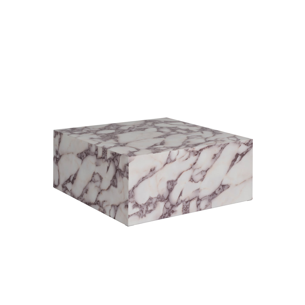 Calacatta Viola Faux Marble Coffee Table — Square - Industrious Decor