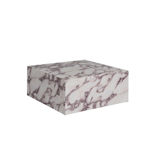 Calacatta Viola Faux Marble Coffee Table — Square - Industrious Decor