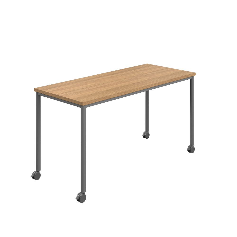 Edren Mobile Rectangular Table - Industrious Decor