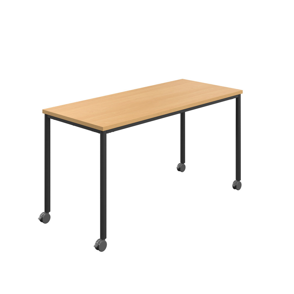 Edren Mobile Rectangular Table - Industrious Decor