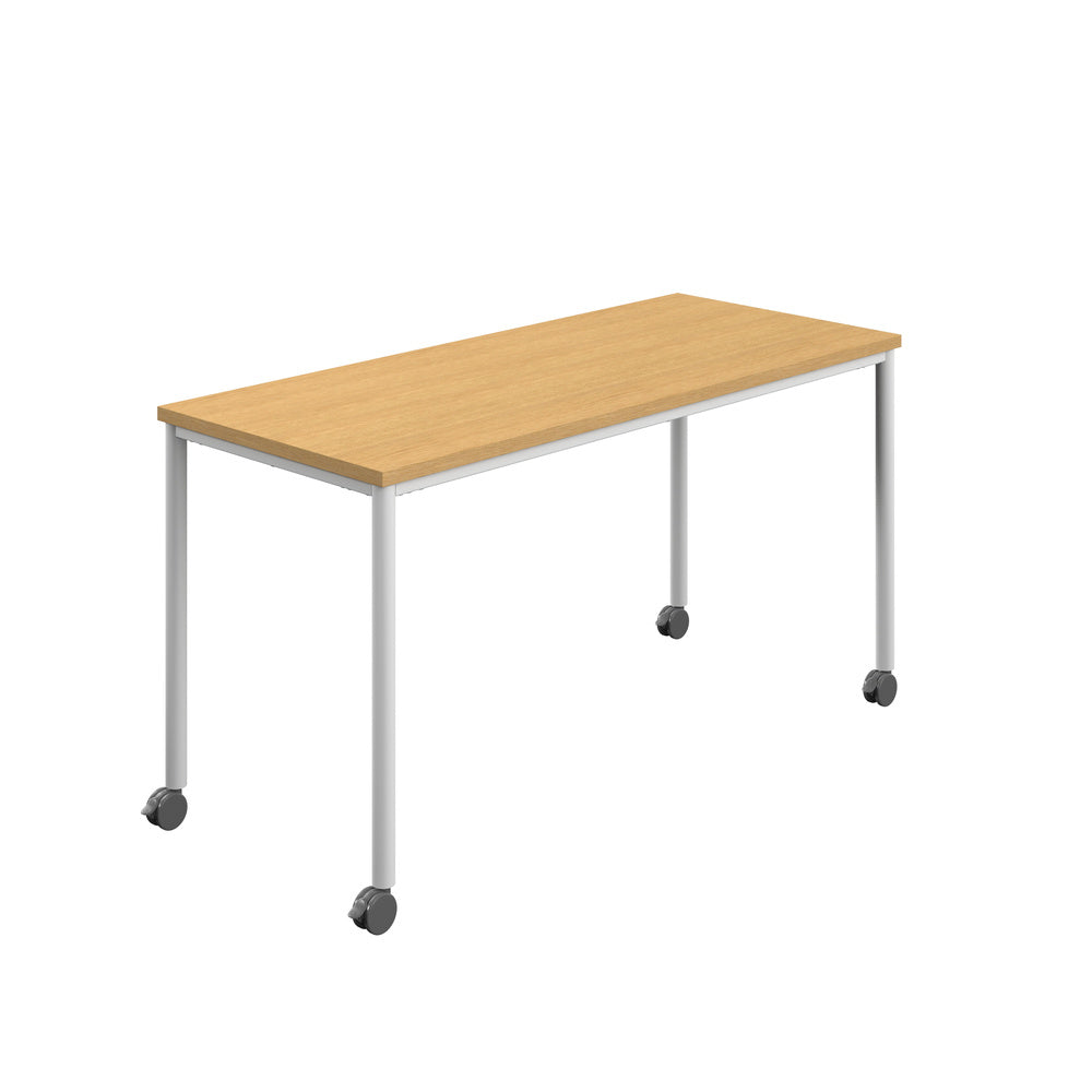 Edren Mobile Rectangular Table - Industrious Decor