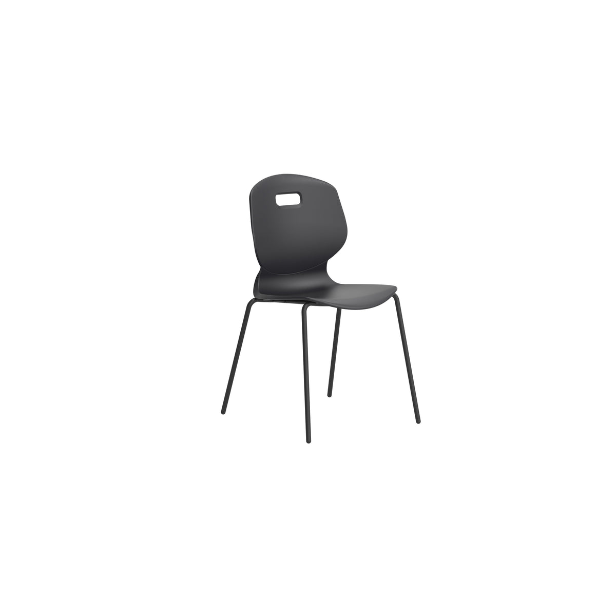 Edren Four-Leg Classroom Chair Anthracite - Industrious Decor