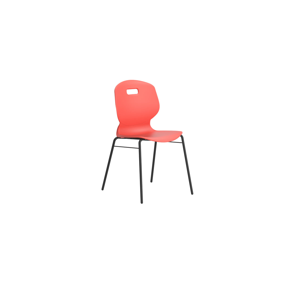Edren Braced Four-Leg Classroom Chair Size 5 Coral - Industrious Decor