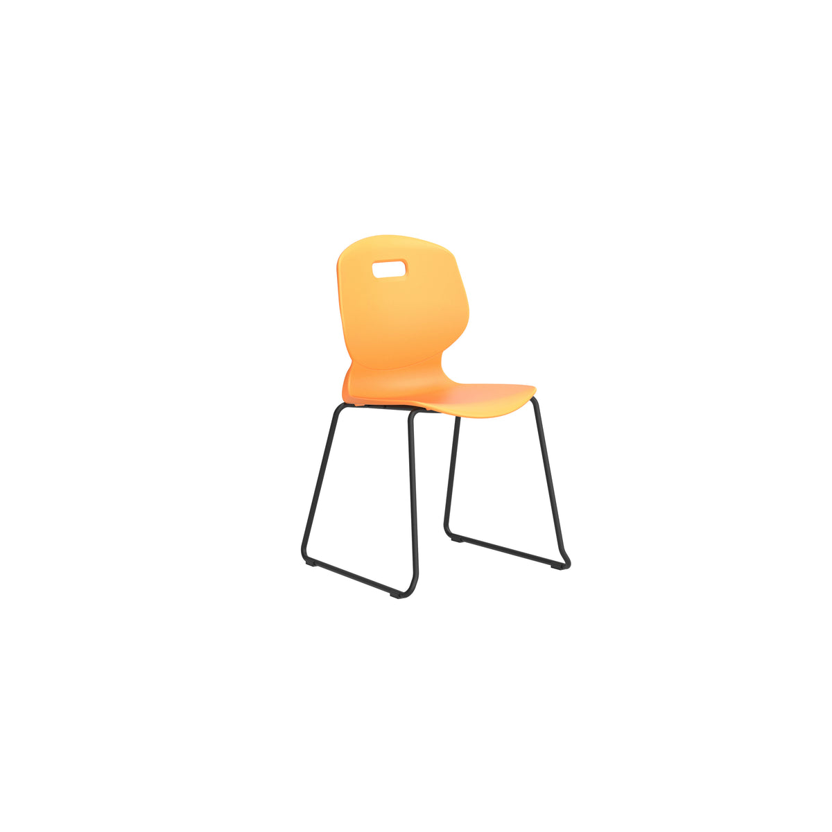 Edren Skid-Base Classroom Chair Marigold - Industrious Decor