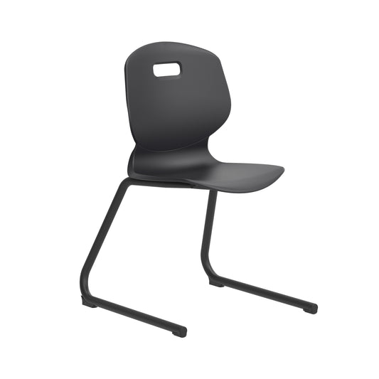 Edren Reverse-Cantilever Classroom Chair Anthracite - Industrious Decor