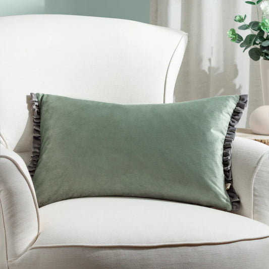 Velvet Ruffle Cushion