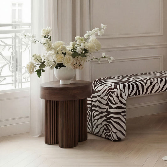 Ridged Side Table - Industrious Decor