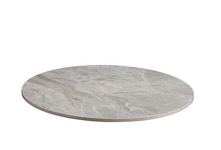 Ceramic Round Table – Black & Brass Base - Industrious Decor