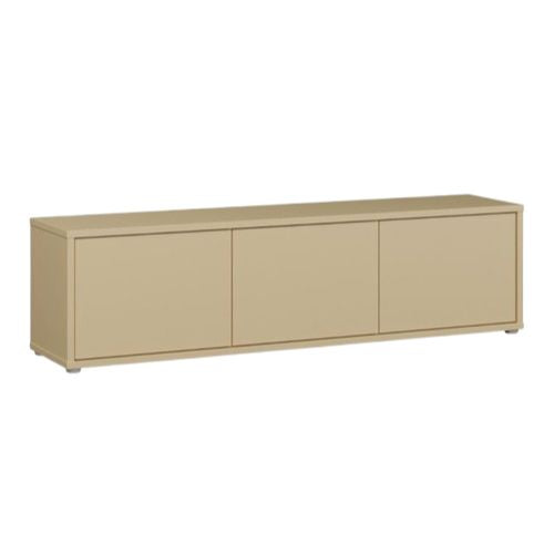 Bloc Wide TV Cabinet in Butter Yellow - Industrious Decor