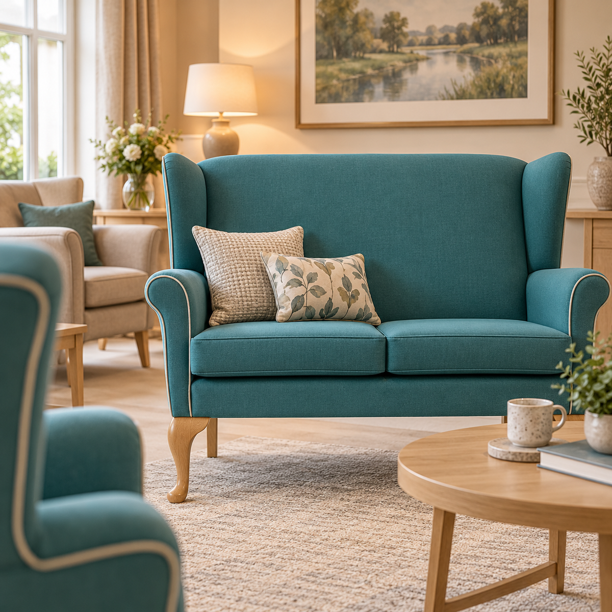 Wetherdale Wingback 2-Seater Sofa - Industrious Decor