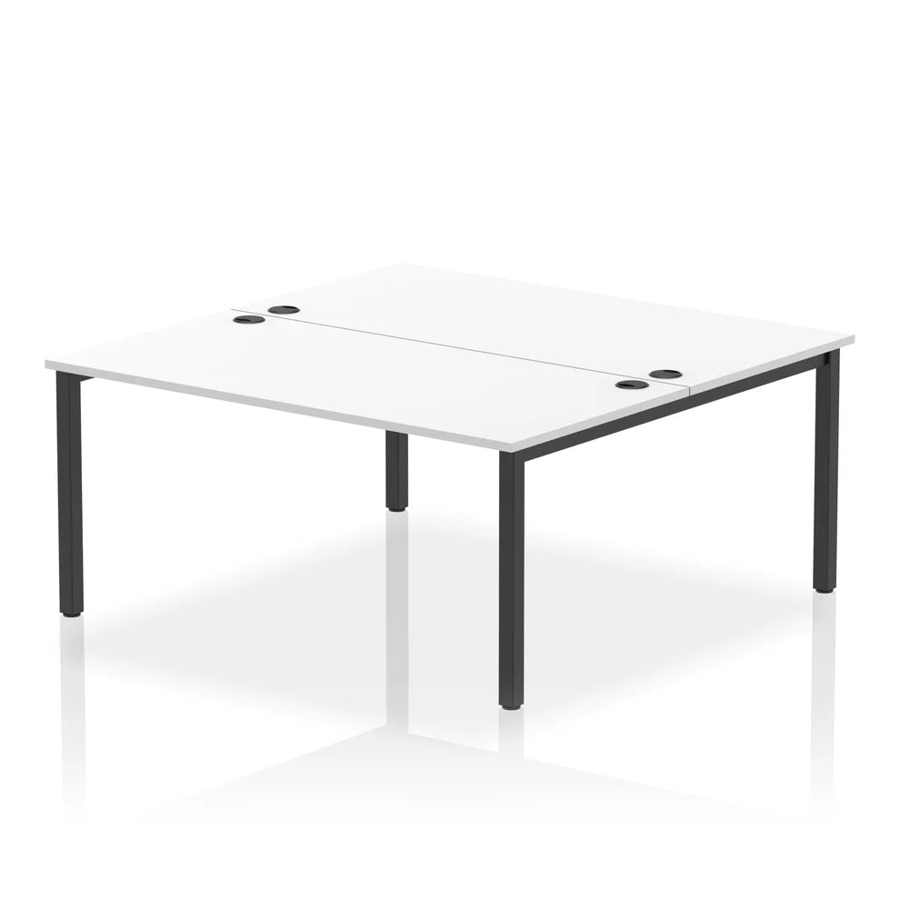 ID Workplace Bench Desk – 2 Person White - Industrious Decor