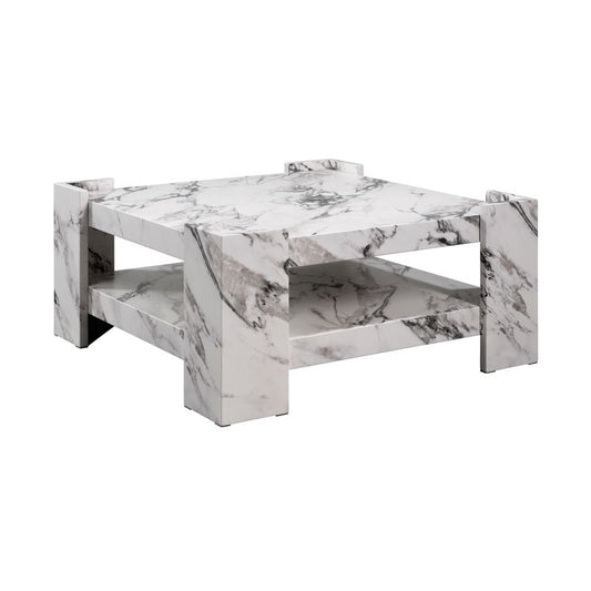 Latzo Luxury Marble Effect Coffee Table - Industrious Decor