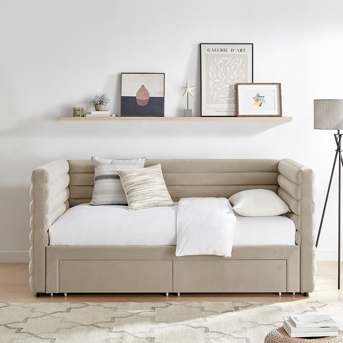 Bunny Day Bed Taupe - Industrious Decor