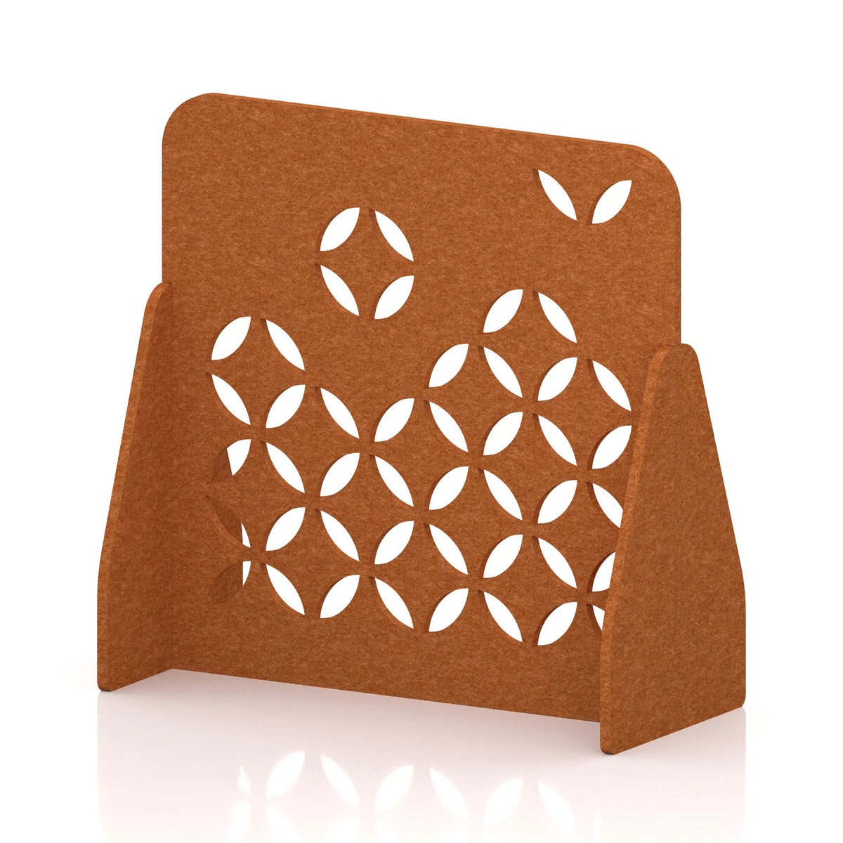 Soren Acoustic Floor Standing Screen Burnt Orange Petal - Industrious Decor