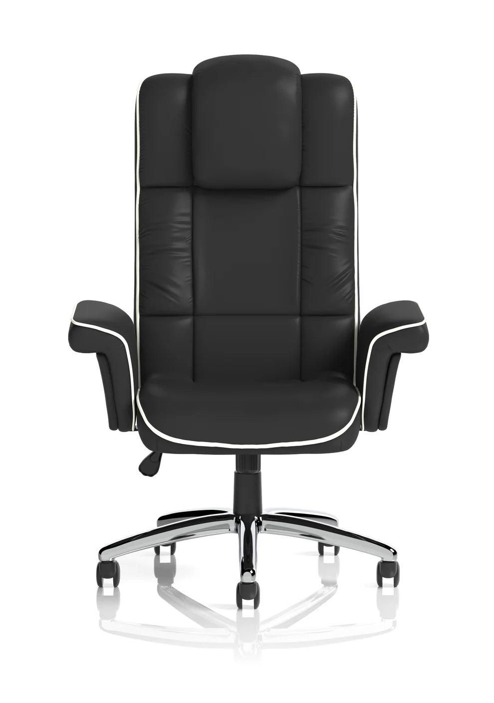 Ashworth High Back Soft Black Leather Executive Office Chair with Arms